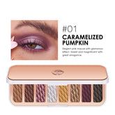 8-color Eyeshadow Palette High-gloss Trimming Blush Modification Mousse Texture Matte Earth Color